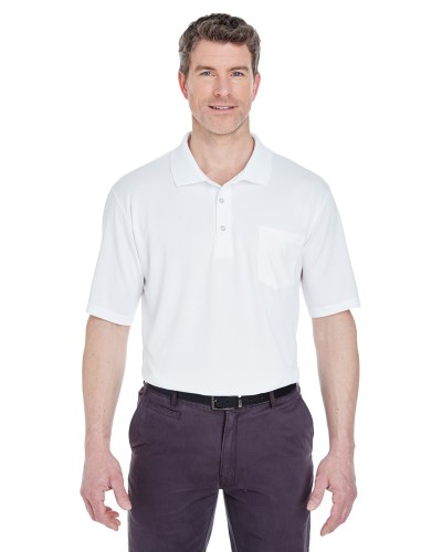 UltraClub 8405P Adult Cool & Dry Sport Polo with Pocket