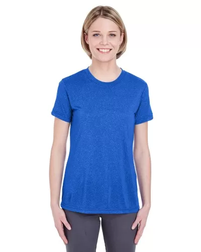 UltraClub 8619L Ladies' Cool & Dry Heathered Performance T-Shirt