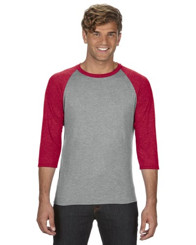 Anvil 6755 Adult Triblend 3/4-Sleeve Raglan T-Shirt