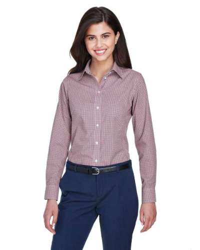 Devon & Jones D640W Ladies' Crown Collection™ Gingham Check