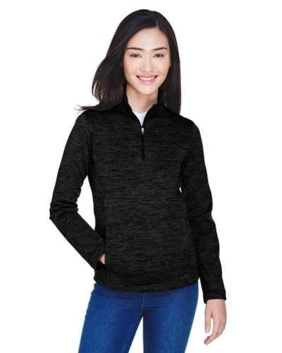 Devon & Jones DG798W Ladies' Newbury Mélange Fleece Quarter-Zip