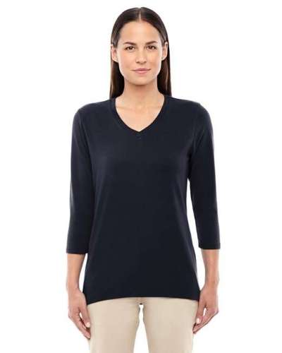 Devon & Jones DP184W Ladies' Perfect Fit™ Bracelet Length V-Neck Top