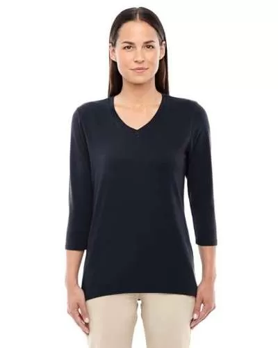 Devon & Jones DP184W Ladies' Perfect Fit™ Bracelet Length V-Neck Top