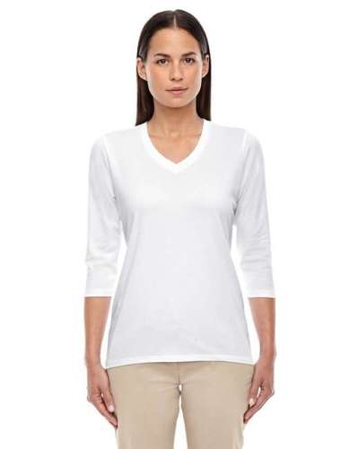 Devon & Jones DP184W Ladies' Perfect Fit™ Bracelet Length V-Neck Top