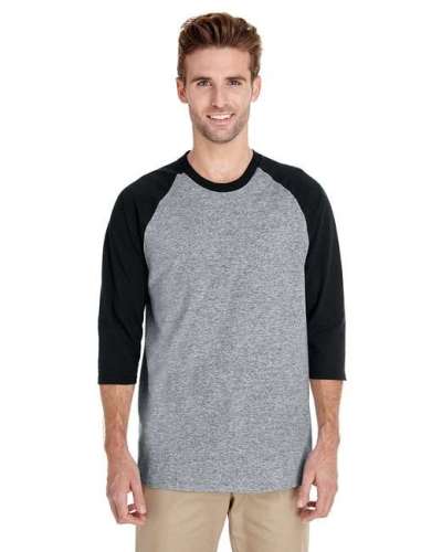 Gildan G570 Adult Heavy Cotton™ 5.3 oz. 3/4 Raglan Sleeve T-Shirt