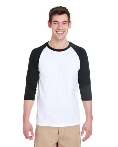 Gildan G570 Adult Heavy Cotton™ 5.3 oz. 3/4 Raglan Sleeve T-Shirt