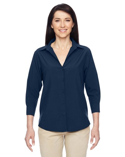 Harriton M610W Ladies' Paradise 3/4-Sleeve Performance Shirt