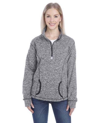 J America JA8617 Ladies' Cosmic Fleece Quarter-Zip