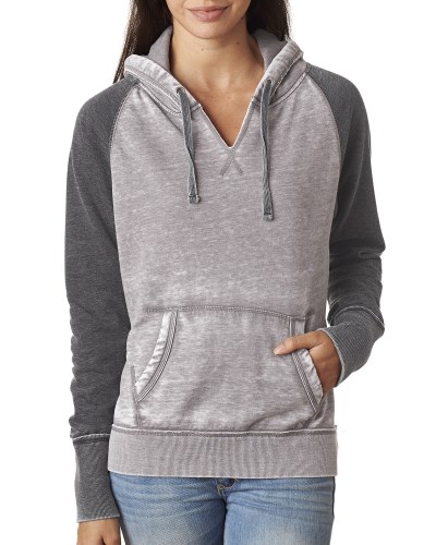 J America JA8926 Ladies' Zen Contrast Pullover Hood