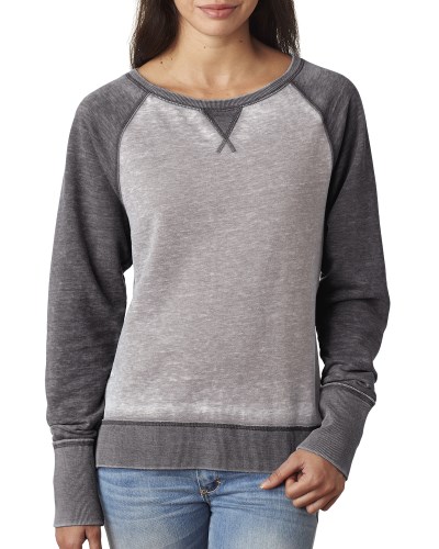 J America JA8927 Ladies' Zen Contrast Crew