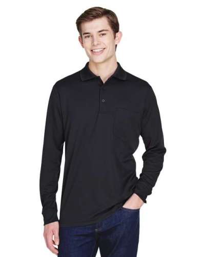 Ash City - Core 365 88192P Adult Pinnacle Performance Piqué Long-Sleeve Polo with Pocket