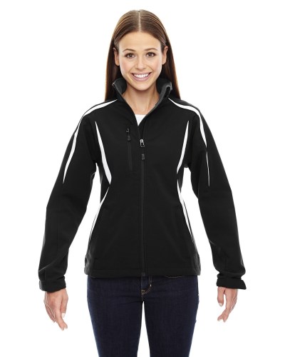 Ash City - North End 78650 Ladies' Enzo Colorblocked Three-Layer Fleece Bonded Soft Shell Jacket
