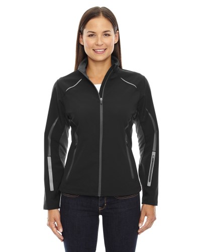 Ash City - North End 78678 Ladies' Pursuit Three-Layer Light Bonded Hybrid Soft Shell Jacket with Laser Perforation