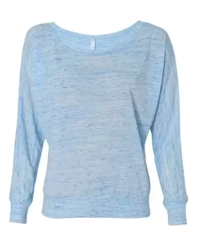 BELLA + CANVAS 8850 Women?s Flowy Off Shoulder Long Sleeve Tee 2 Pack