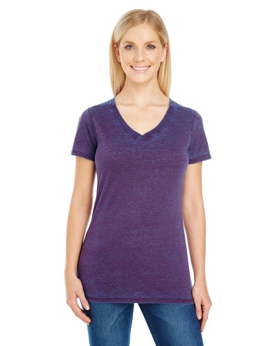 Threadfast Apparel 215B Ladies' Cross Dye Short-Sleeve V-Neck T-Shirt