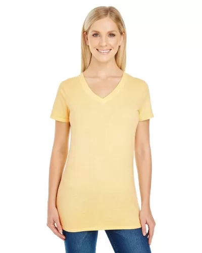 Threadfast Apparel 230B Ladies Pigment Dye Short-Sleeve V-Neck T-Shirt