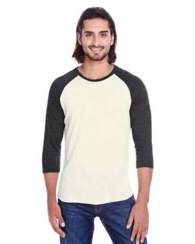 Threadfast Apparel 302G Unisex Triblend 3/4-Sleeve Raglan