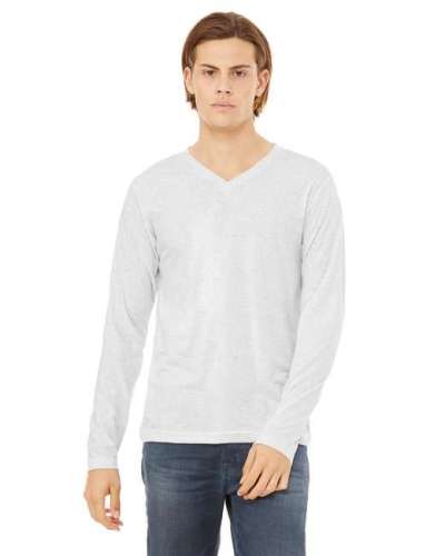 Bella + Canvas 3425 Unisex Jersey Long-Sleeve V-Neck T-Shirt