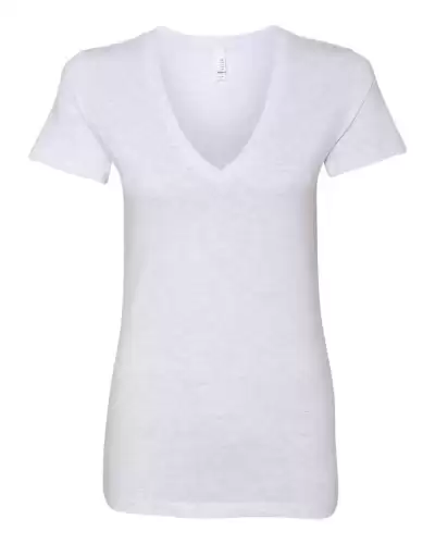 BELLA + CANVAS 6035 Women?s Jersey Deep V-Neck Tee 2 Pack
