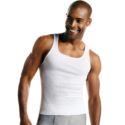 Hanes Mens White A-Shirt 3-Pack