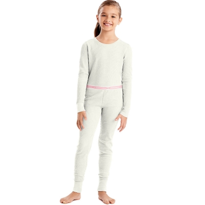 Hanes X-Temp 153 Girls Organic Cotton Thermal Set