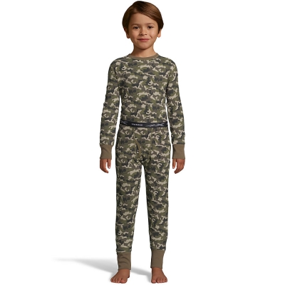 Hanes Boys Waffle Knit Thermal Camo Set