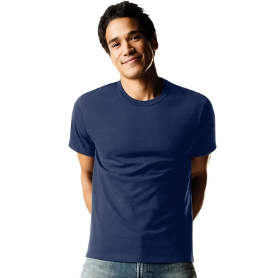 Hanes ComfortSoft TAGLESS Mens Dyed Crewneck Undershirt 4-Pack