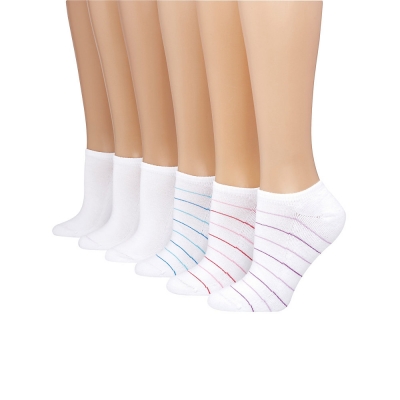 Hanes Womens ComfortBlend No-Show Socks 6-Pack