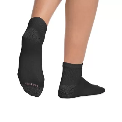 Hanes Womens ComfortBlend Ankle Socks 6-Pack