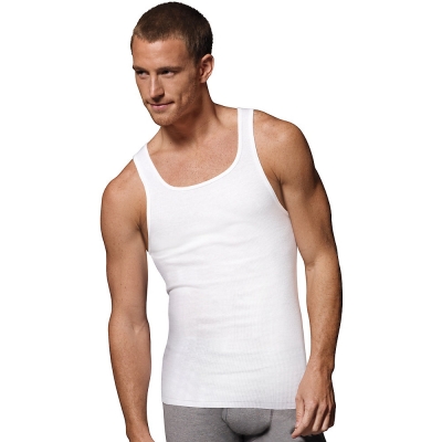 Hanes Ultimate 153 ComfortSoft TAGLESS Mens Ribbed Tank Undershirt 3-Pack