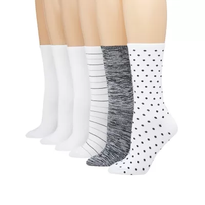 Hanes ComfortBlend Womens Crew Socks 6-Pack
