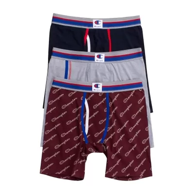 Champion Mens Everyday Comfort Boxer Briefs 3-Pack