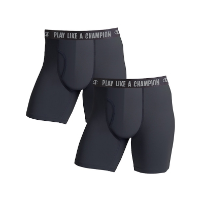 Champion Mens Ultra Lightweight Regular Leg Boxer Brief 2-Pack