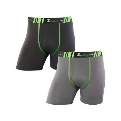 Champion Mens Tech Performance Regular Leg Boxer Brief 2-Pack