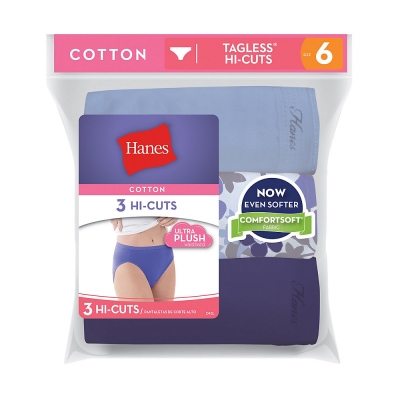 Hanes Womens Cotton Hi-Cuts