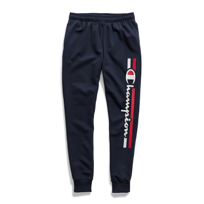 Champion Mens Powerblend Fleece Joggers, Vertical Logo