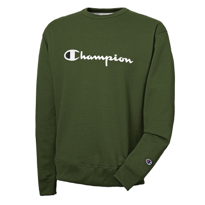 Champion Mens Powerblend Fleece Crew, Script Logo