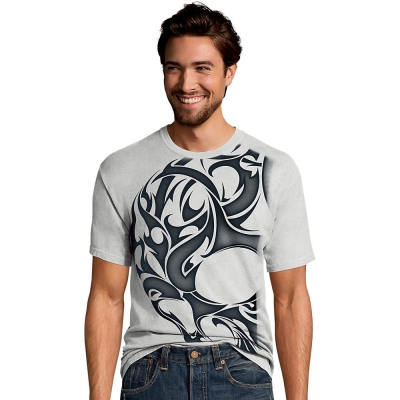 Hanes Mens Skull Tatt Graphic Tee