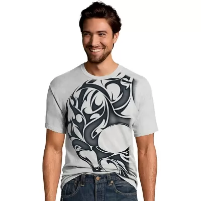 Hanes Mens Skull Tatt Graphic Tee
