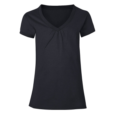 Hanes Girls Shirred V-Neck Tee