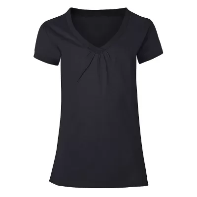 Hanes Girls Shirred V-Neck Tee