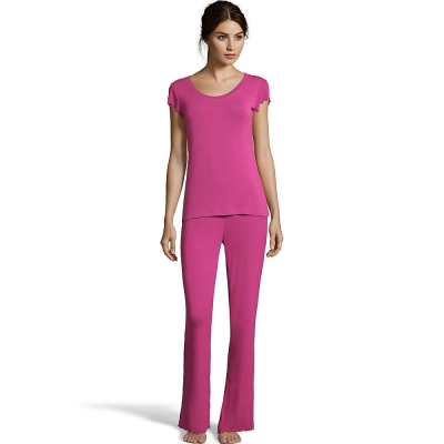 Maidenform Flutter Sleeve Tee & Rib Pants Set