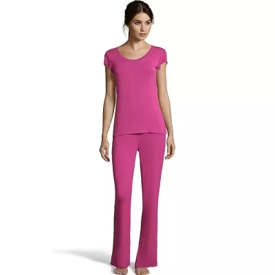 Maidenform Flutter Sleeve Tee & Rib Pants Set