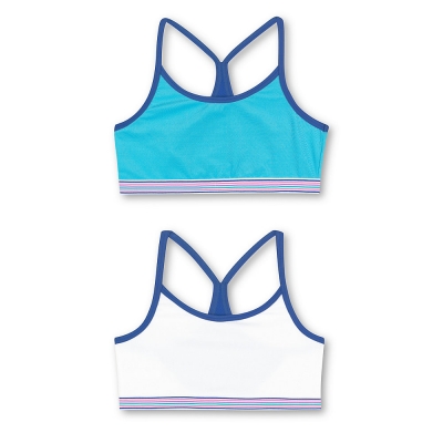 Hanes Girls ComfortFlex Fit Pullover Bra with Thin Racerback Straps 2-Pack