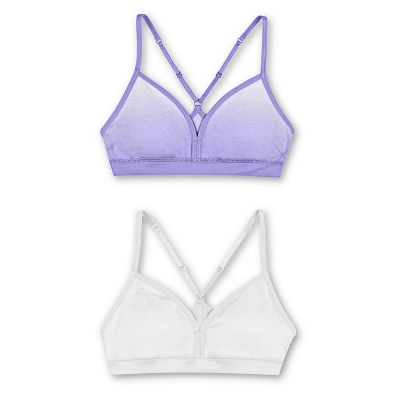 Hanes Girls ComfortFlex Fit Pullover Bra with Adjustable Racerback Straps 2-Pack