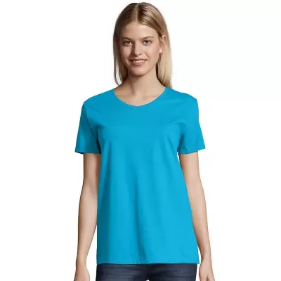 Hanes Womens ComfortSoft Short Sleeve V-neck Tee (2-pack)
