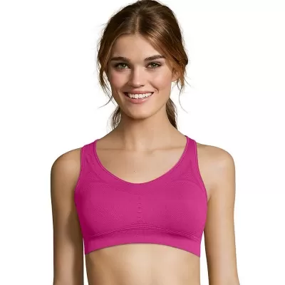 Hanes Sport 153 Womens Seamless Racerback Sports Bra
