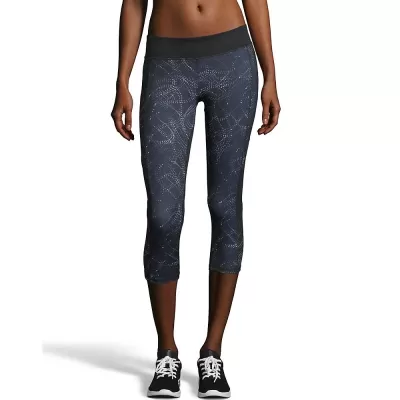 Hanes Sport 153 Womens Performance Blocked Capri Leggings
