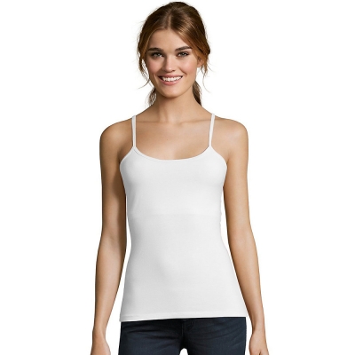 Hanes Womens Stretch Cotton Cami with Built-In Shelf Bra
