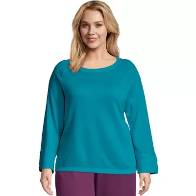 JMS French Terry Lace Up Crew Sweatshirt